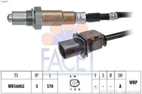 Кисневий датчик FACET 10.8472