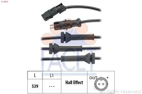 Датчик швидкості (ABS) FACET 21.0054