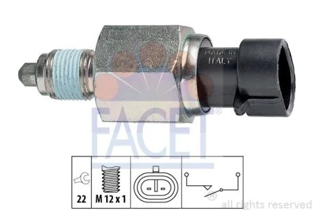 Вмикач заднього ходу FACET 7.6196