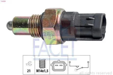 Фото 1 - датчик заднього ходу FACET 7.6219 Датчик заднього ходу FACET 7.6219 (фото 1)