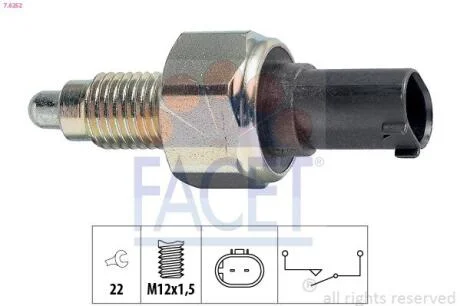 Вмикач заднього ходу FACET 7.6252