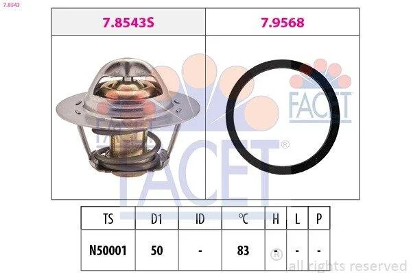 Термостат, охолоджувальна рідина FACET 78543 (фото 1)
