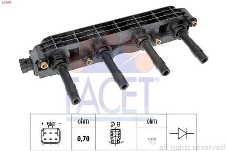 Котушка запалювання FACET 9.6299