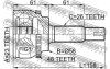 ШРУС зовнішній 23x58x26 FEBEST 0110ZZE120A48 (фото 2)
