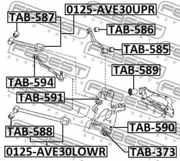 Сайлентблок підвіски FEBEST TAB-589