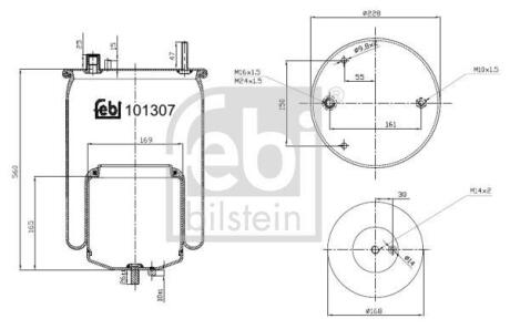 Сильфон пневматичної підвіски FEBI BILSTEIN 101307