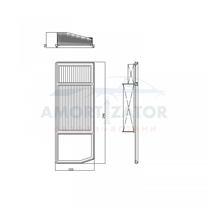 FEBI фільтр повітряний FIAT PANDA, LANCIA FEBI BILSTEIN 101663 (фото 1)