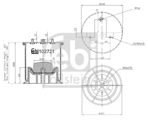 Подушка амортизуюча FEBI BILSTEIN 102721 (фото 1)