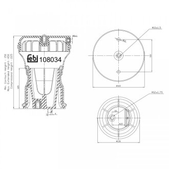 Подушка амортизуюча FEBI BILSTEIN 108034