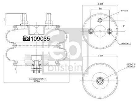 Подушка амортизуюча FEBI BILSTEIN 109085