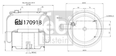 Подушка амортизуюча FEBI BILSTEIN 170918
