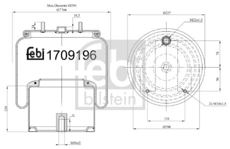 Подушка амортизуюча FEBI BILSTEIN 170919