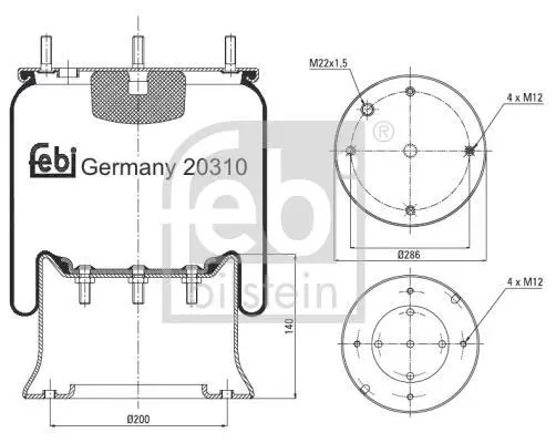 Подушка амортизуюча FEBI BILSTEIN 20310 (фото 1)