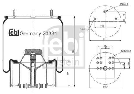 Подушка амортизуюча FEBI BILSTEIN 20381