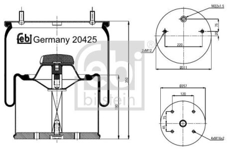 Подушка амортизуюча FEBI BILSTEIN 20425