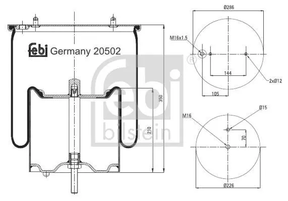 Подушка амортизуюча FEBI BILSTEIN 20502 (фото 1)