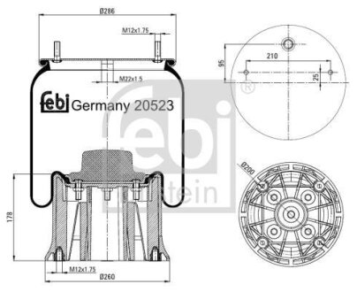 Подушка амортизуюча FEBI BILSTEIN 20523