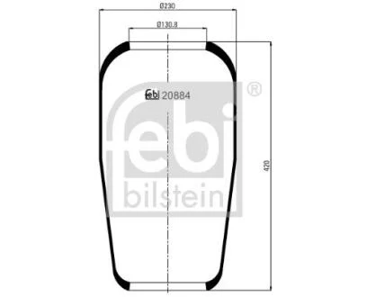 Пневмоподушка FEBI BILSTEIN 20884