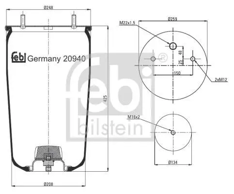 Подушка амортизуюча FEBI BILSTEIN 20940 (фото 1)