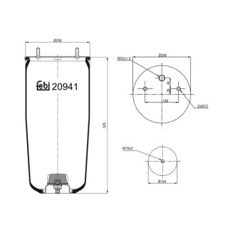 Пневмоподушка підвіски кабіни FEBI BILSTEIN 20941