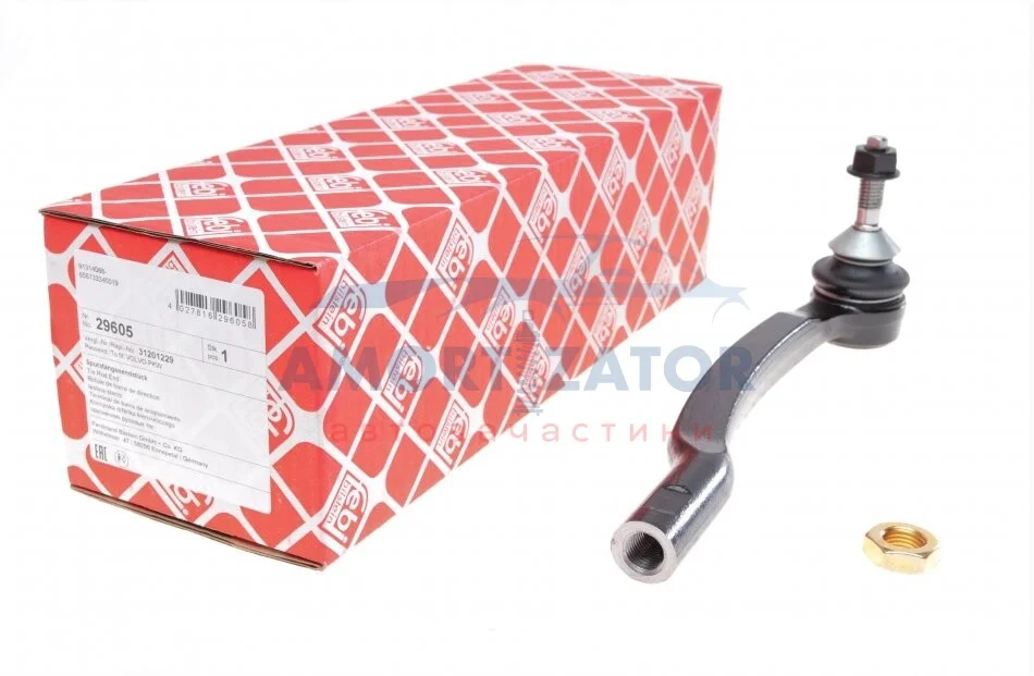 Наконечник тяги рульової з гайками FEBI BILSTEIN 29605 (фото 1)