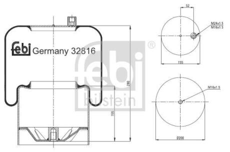 Подушка амортизуюча FEBI BILSTEIN 32816