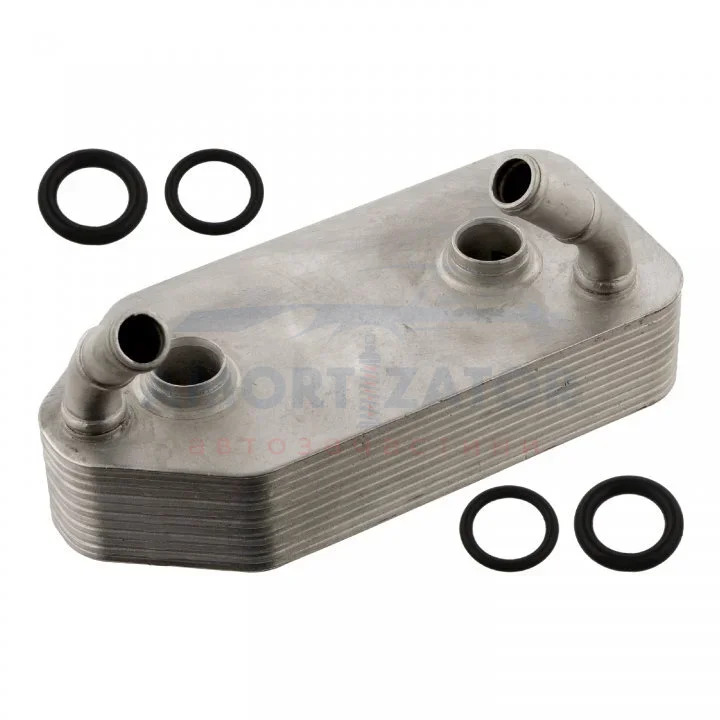 Масляний радіатор AUDI A3 SEAT CORDOBA, CORDOBA VARIO, CORDOBA VARIO/KOMBI, IBIZA II, LEON, TOLEDO II SKODA OCTAVIA I, OCTAVIA I/KOMBI VW BORA, BORA I, CALIFORNIA T4 CAMPER 1.0-3.2 08.88-12.13 FEBI BILSTEIN 33837 (фото 1)