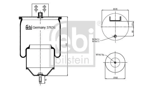 Подушка амортизуюча FEBI BILSTEIN 37636 (фото 1)