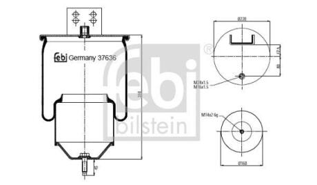 Подушка амортизуюча FEBI BILSTEIN 37636