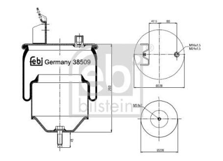 Сильфон пневматичної підвіски FEBI BILSTEIN 38509
