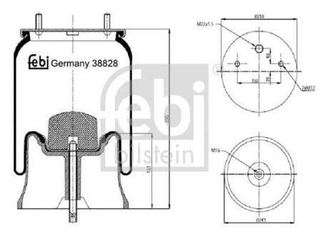 Подушка амортизуюча FEBI BILSTEIN 38828