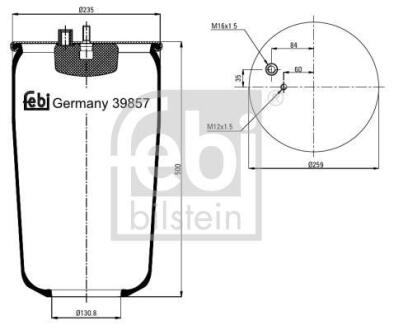 Подушка амортизуюча FEBI BILSTEIN 39857
