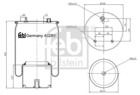 Подушка амортизуюча FEBI BILSTEIN 40289