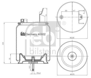 Подушка пневмопідвіски FEBI BILSTEIN 40602