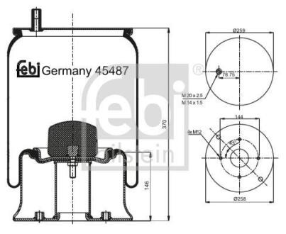Подушка амортизуюча FEBI BILSTEIN 45487