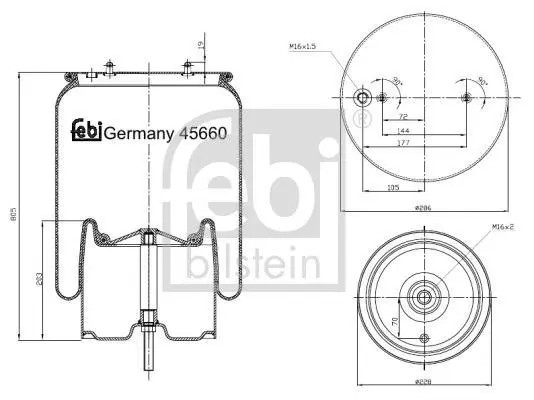 Подушка амортизуюча FEBI BILSTEIN 45660 (фото 1)