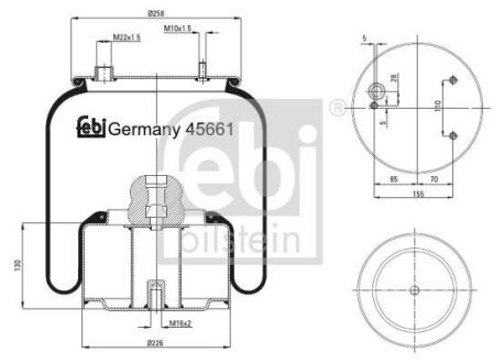 Подушка амортизуюча FEBI BILSTEIN 45661