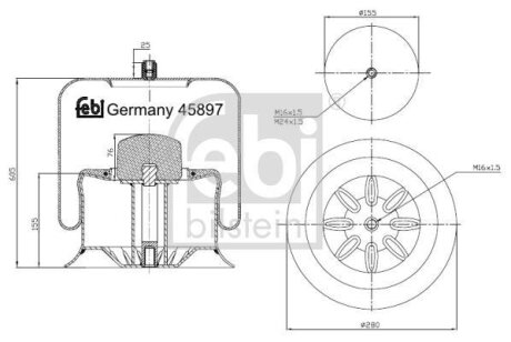 Подушка амортизуюча FEBI BILSTEIN 45897