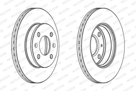 Комплект гальмівних дисків (2 шт) передн лів/прав HYUNDAI GETZ 1.1-1.6 09.02-12.10 FERODO DDF1529C