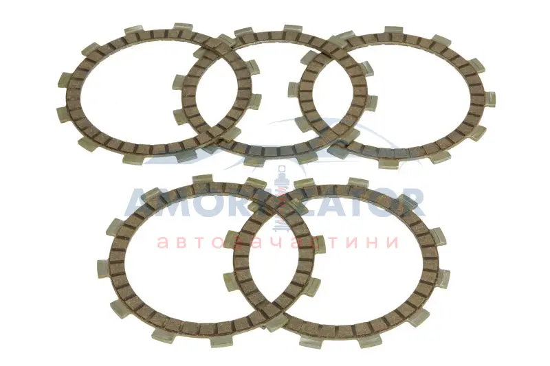 Комплект фрикційних пластин зчеплення KAWASAKI KLX SUZUKI DR, DR-Z, GN, GP, GS, GT, GZ, RM, RV, TF, TS 80-200 1973-2007 FERODO FCD0301 (фото 1)