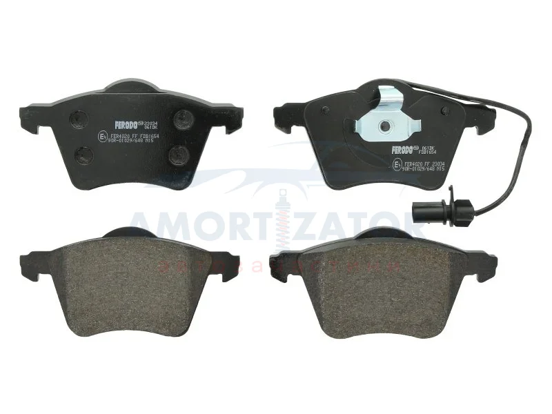 Комплект гальмівних колодок передн (із замком), FORD GALAXY I, GALAXY MK I SEAT ALHAMBRA VW SHARAN 1.9D-2.3 03.95-03.10 FERODO FDB1654 (фото 1)