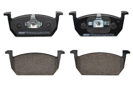 Комплект гальмівних колодок передн, AUDI A1, A1 ALLSTREET, A1 CITY CARVER SEAT ARONA, IBIZA V, LEON, LEON SC, LEON ST, LEON ST/KOMBI, LEON/HATCHBACK SKODA FABIA IV, KAMIQ 1.0-2.0D 09.12- FERODO FDB5069