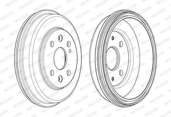 Гальмівний барабан задн MAZDA 2 1.3-1.6D 07.07- FERODO FDR329823 (фото 1)