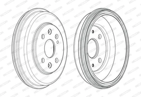 Гальмівний барабан задн MAZDA 2 1.3-1.6D 07.07- FERODO FDR329823
