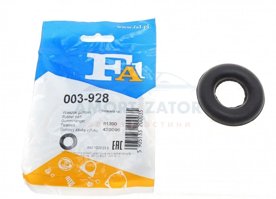 Резинка глушника FA1 003-928 Fischer Automotive One (FA1) 003928 (фото 1)