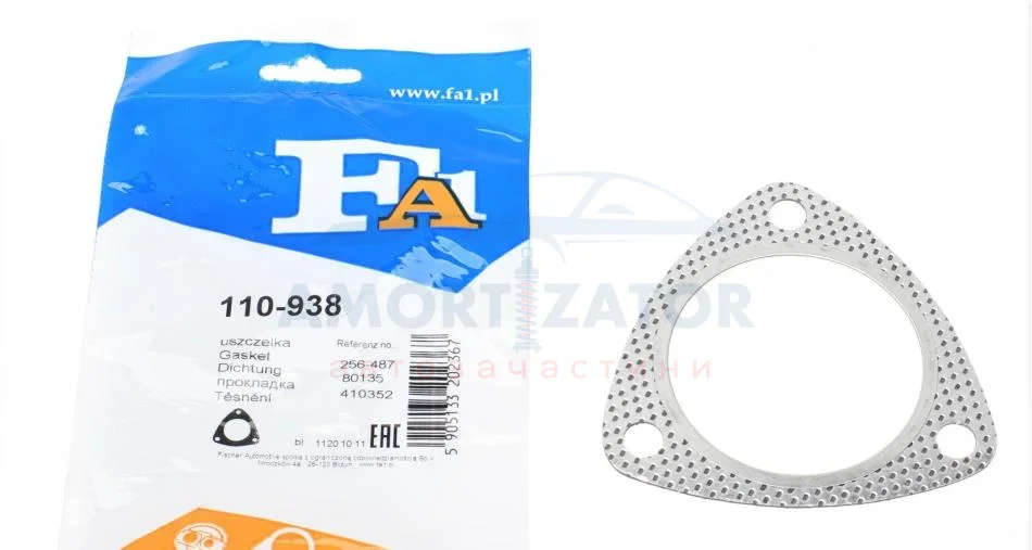 Прокладка труби вихлопної FA1 110-938 Fischer Automotive One (FA1) 110938 (фото 1)