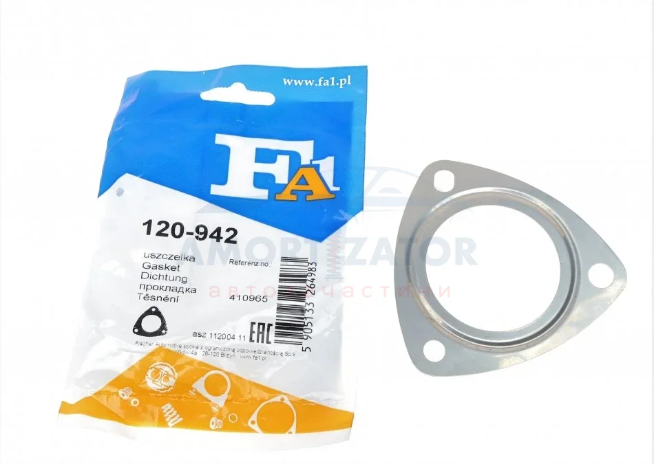 Прокладка труби вихлопної FA1 120-942 Fischer Automotive One (FA1) 120942 (фото 1)