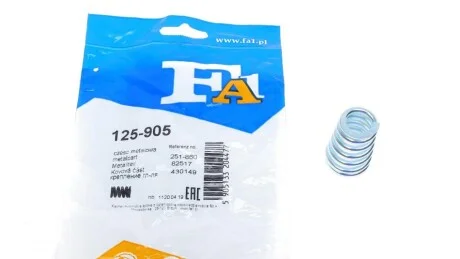 Пружина кріплення труби вихлопної FA1 125-905 Fischer Automotive One (FA1) 125905