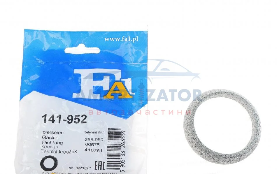 Прокладка труби вихлопної FA1 141-952 Fischer Automotive One (FA1) 141952 (фото 1)