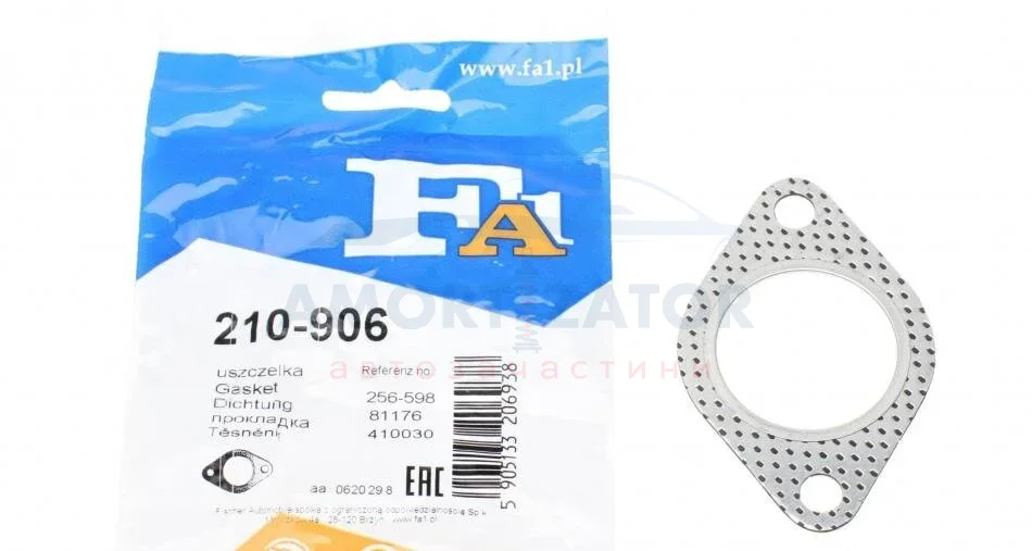 Прокладка труби вихлопної FA1 210-906 Fischer Automotive One (FA1) 210906 (фото 1)
